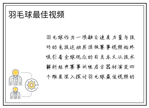 羽毛球最佳视频